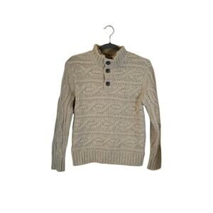 Gap Kids Boys Cable Knit Sweater Size Large 10 Tan Fisherman Preppy Winter